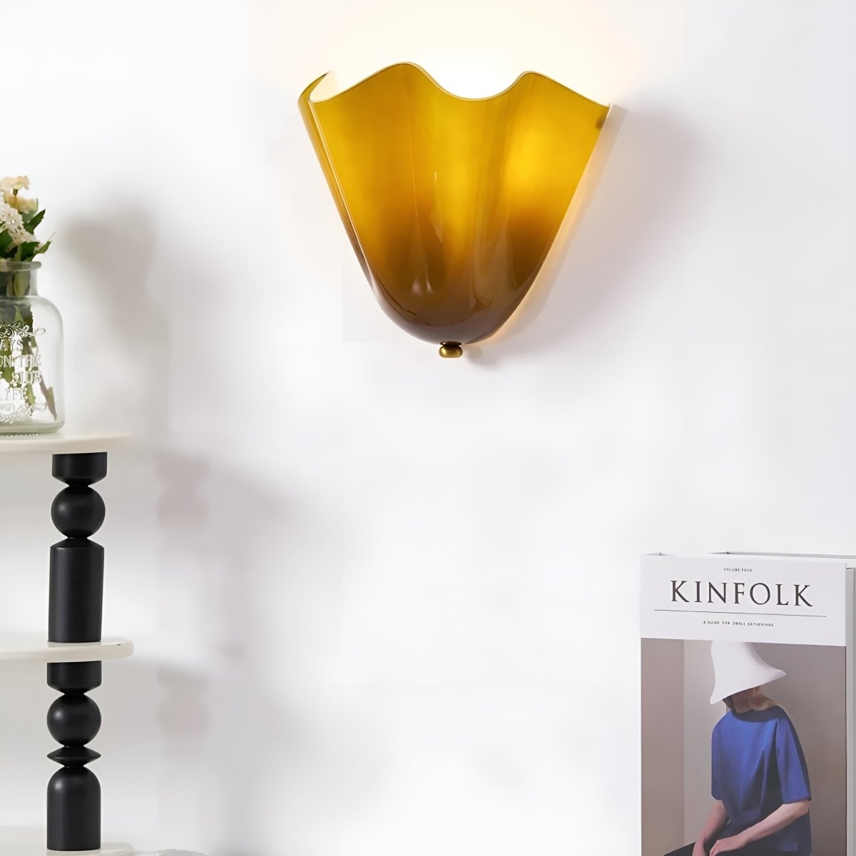 Vintage LED Wall Light, Stained Glass Lamp for Living Room Wall Lighting – image 6