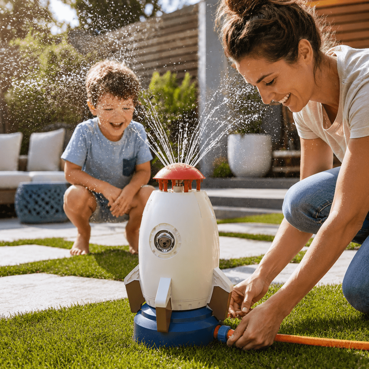 Outdoor Toys, Kids Water Sprinkler Toy with 360 Degree Rotation, Garden Toys for 3 Year Olds and Summer Water Play_03