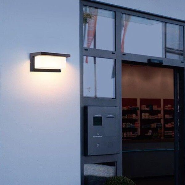 Outdoor Wall Lights with Sensor, Motion Sensor Security Light for Garage and Garden, Black Industrial Outdoor Lighting