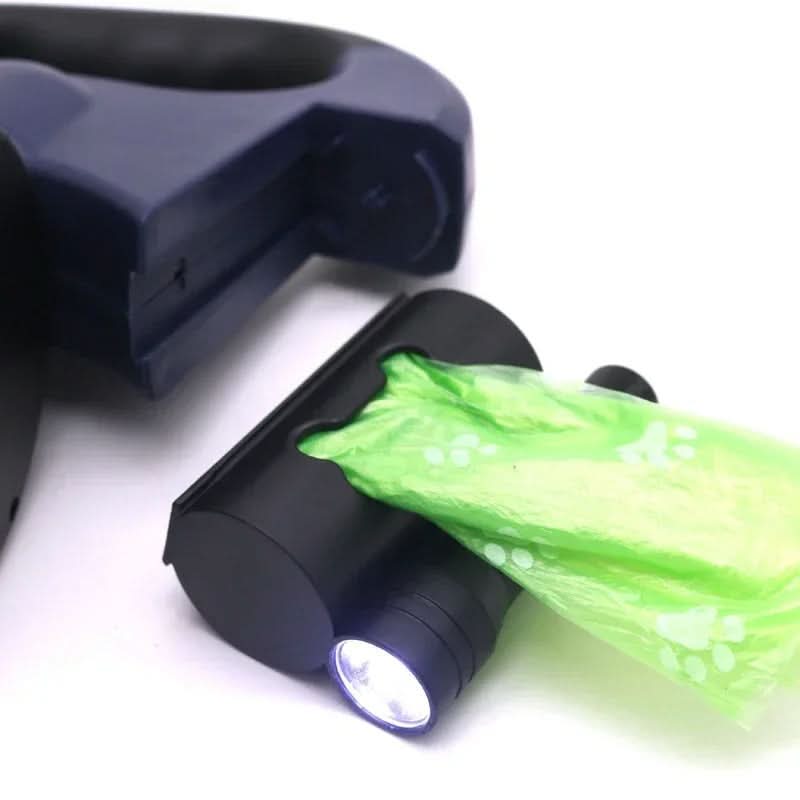 Double Dog Lead for Two Dogs, Dual Dog Lead with LED Light and Poo Bag Holder – image 4