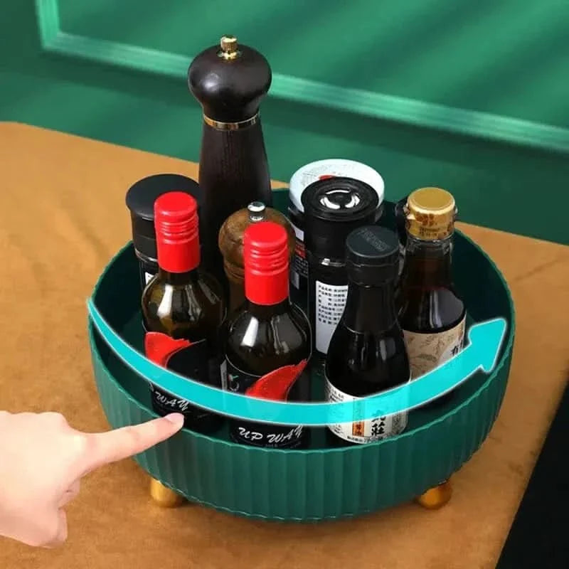 Desk Organiser 360 Rotating, Lazy Susan Turntable, Bathroom Storage, Kitchen Cupboard Organiser for Pantry Storage_03