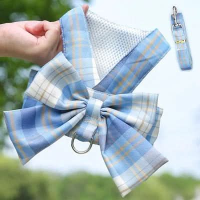 Dog Harness with Bow, Mesh Puppy Harness with Adjustable Straps – image 7