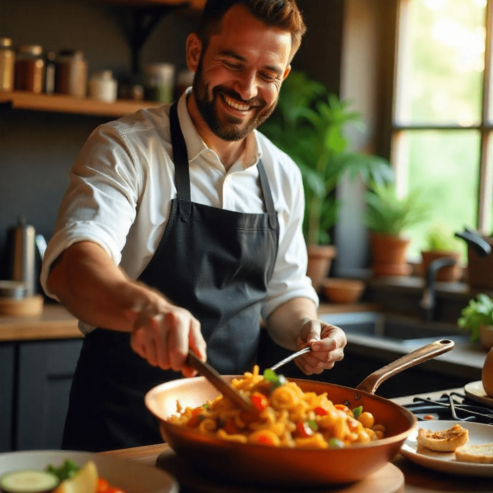 Non Stick Frying Pans, Copper Pan for Induction Hob and Gas, Dishwasher Safe Non Stick Pan Set in 3 Sizes_03