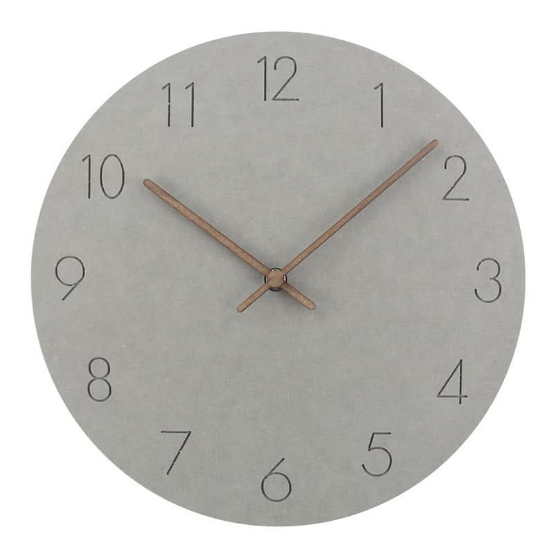 Silent Wall Clock, Kitchen Wall Clock Non Ticking, Modern Wall Clock for Bedroom and Living Room with Walnut Wood Hands_06