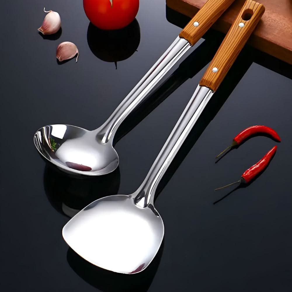 Kitchen Utensils Stainless Steel, Kitchen Utensil Set with Spatula, Turner, Soup Spoon and Rice Spoon, Cooking Utensils_03