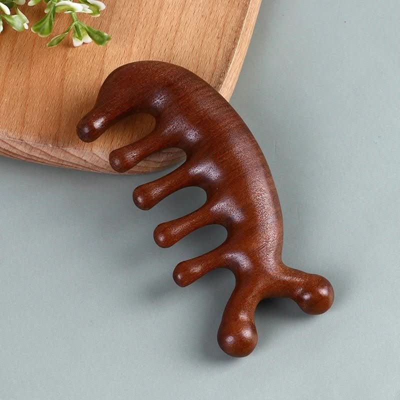 Wide Tooth Comb, Sandalwood Wooden Comb for Scalp Massage, Anti Static Hair Comb for Everyday Hair Care_03