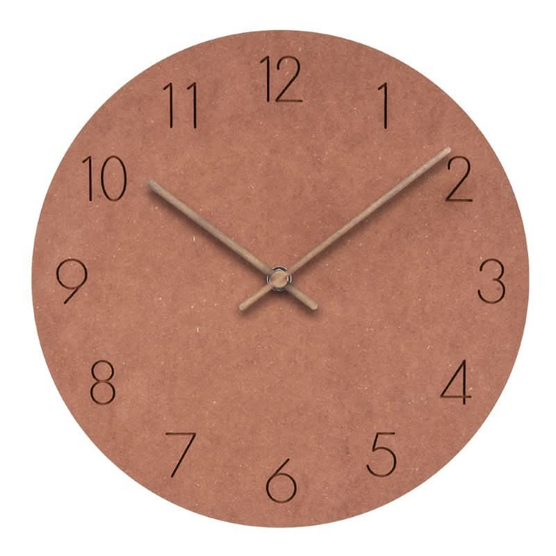 Silent Wall Clock, Kitchen Wall Clock Non Ticking, Modern Wall Clock for Bedroom and Living Room with Walnut Wood Hands_07