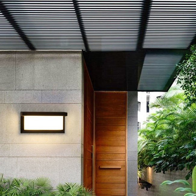 Outdoor Wall Lights with Sensor, Motion Sensor Security Light for Garage and Garden, Black Industrial Outdoor Lighting_05