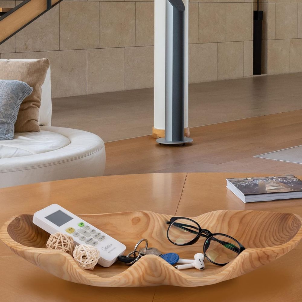 Decorative Wooden Tray, Wooden Serving Tray for Drinks and Snacks