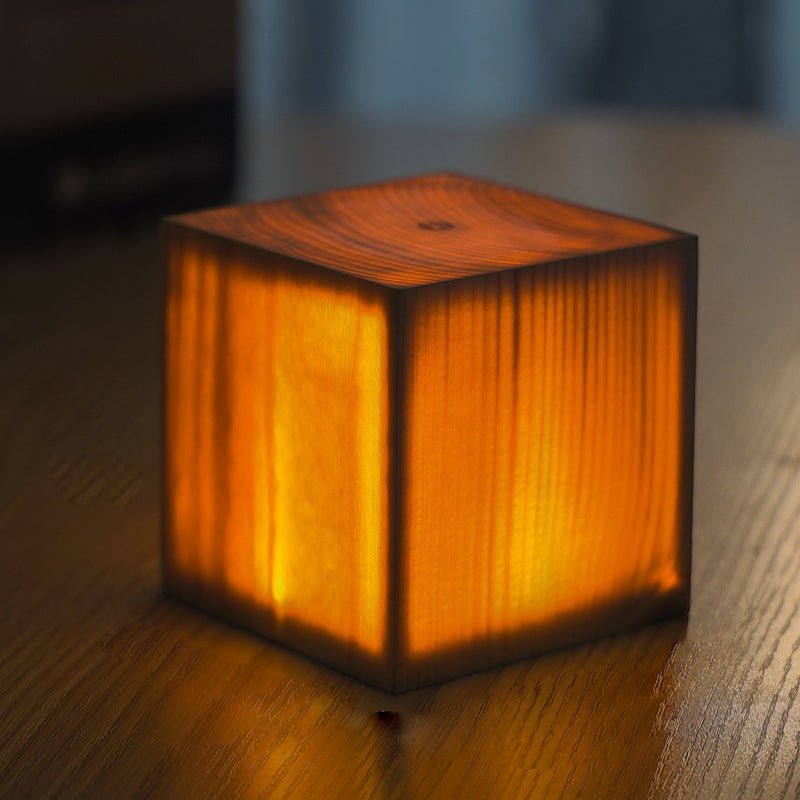 Small Table Lamp, LED Table Lamp with Wood Grain Finish, Modern Bedside Lamp for Home Office and Shelf_03