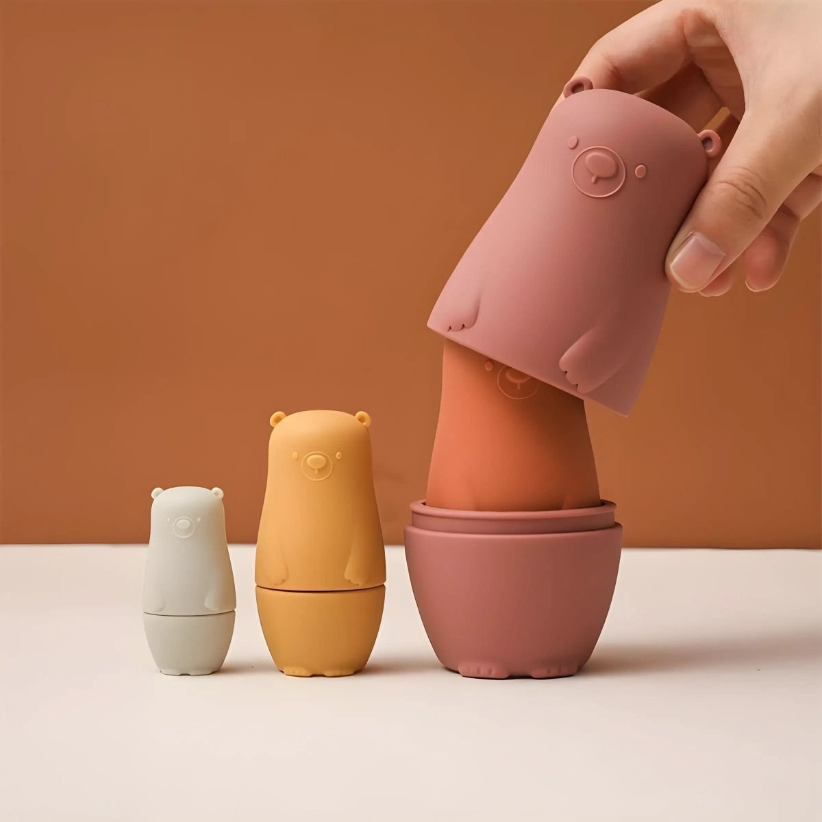 Silicone Nesting Dolls for Babies, Sensory Toys for 6 Month Old, Stacking Toy Bears or Penguins, Toys for 1 Year Old_04