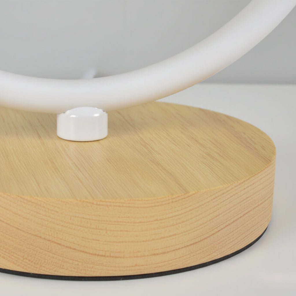 Table Lamp with Fabric Shade, Living Room Table Lamp with Wooden Base, Bedside Lamp for Bedroom with Warm Glow_07