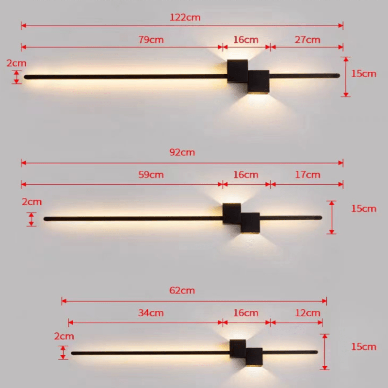 Wall Light for Living Room, Modern LED Wall Lights for Bedroom and Hallway, Minimalist Linear Wall Lamp for Ambient Lighting_09