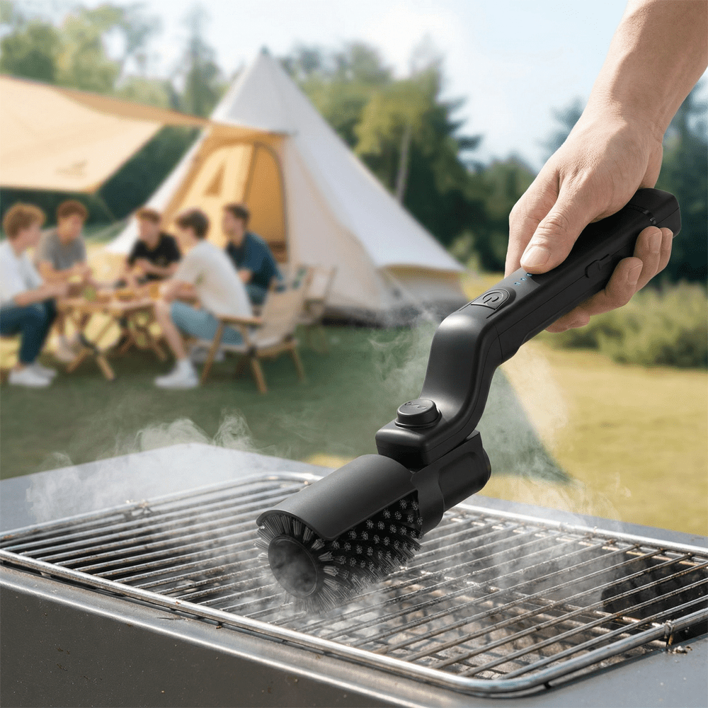Electric BBQ Cleaner, Electric Cleaning Brush for Grills with 3 Speeds, BBQ Cleaning Brush and Barbecue Accessories_02