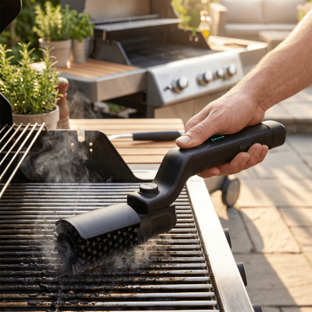 Electric BBQ Cleaner, Electric Cleaning Brush for Grills with 3 Speeds, BBQ Cleaning Brush and Barbecue Accessories_03