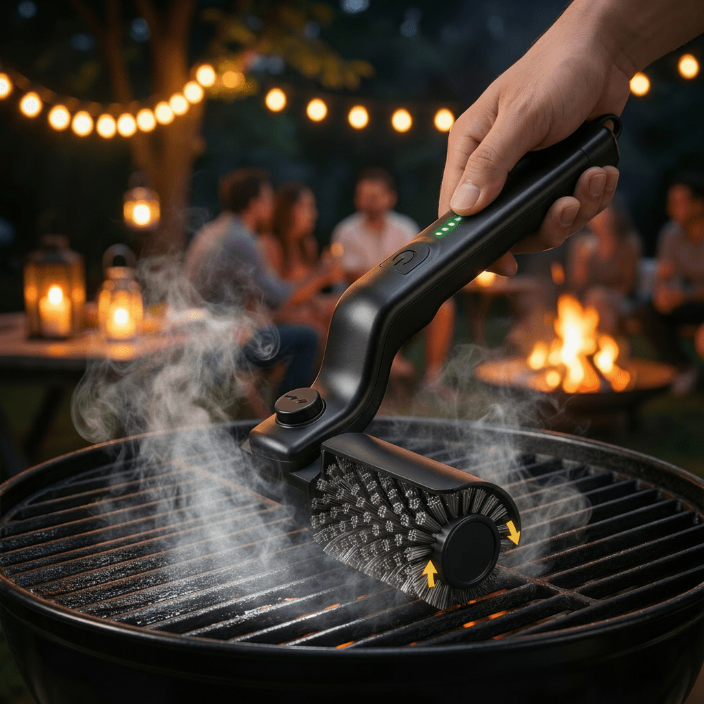 Electric BBQ Cleaner, Electric Cleaning Brush for Grills with 3 Speeds, BBQ Cleaning Brush and Barbecue Accessories_05