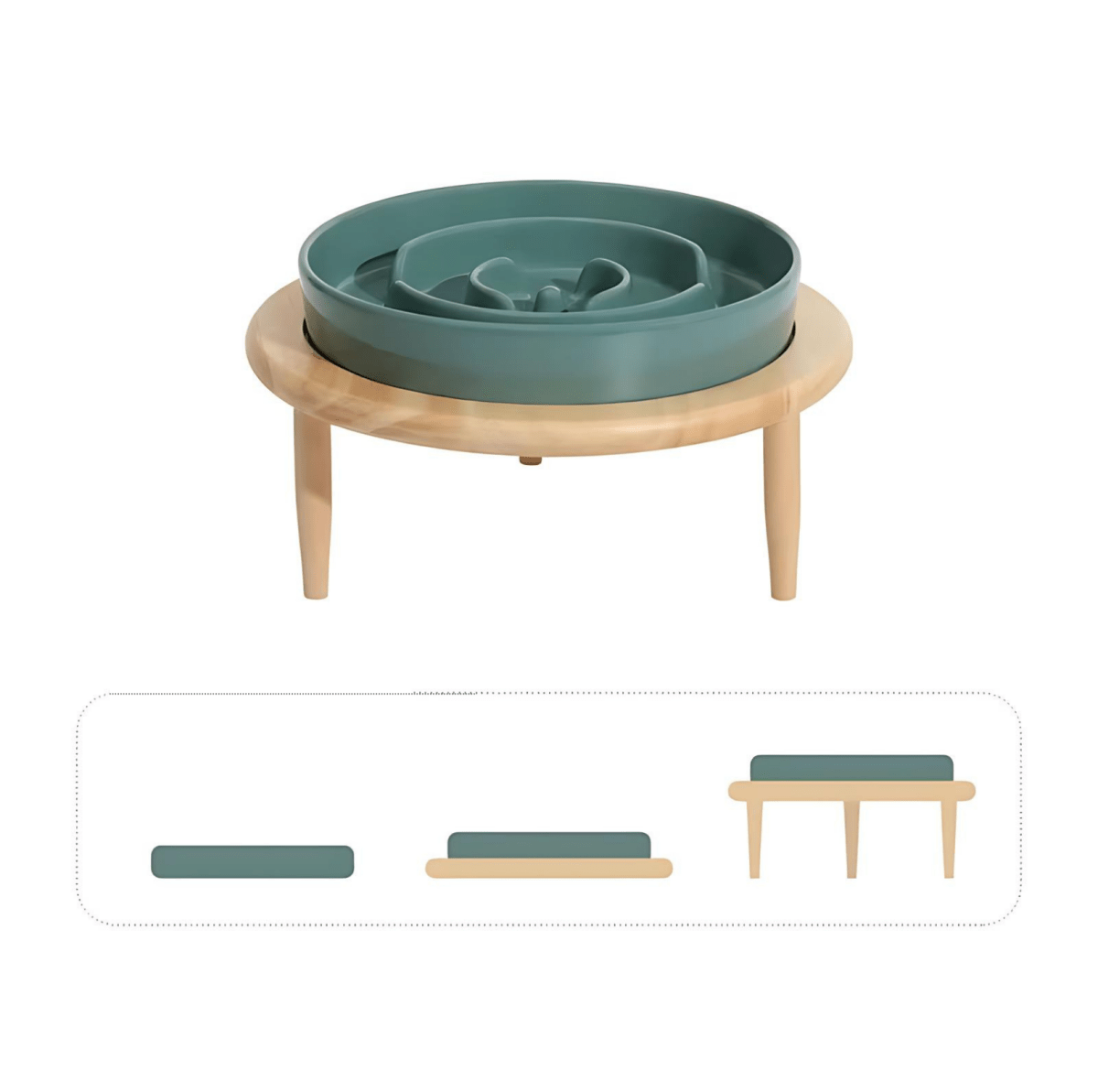 Slow Feeder Dog Bowls, Ceramic Cat Bowl for Dry and Wet Food, Dog Bowl with Stand Option, Slow Feeder for Dogs and Cats_13