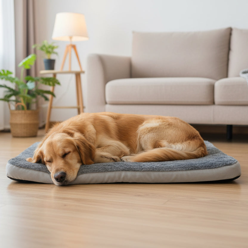 Memory Foam Dog Bed, Large Dog Bed with Washable Removable Cover, Dog Mattress Cushion for Small and Large Dogs, Pet Bed_01