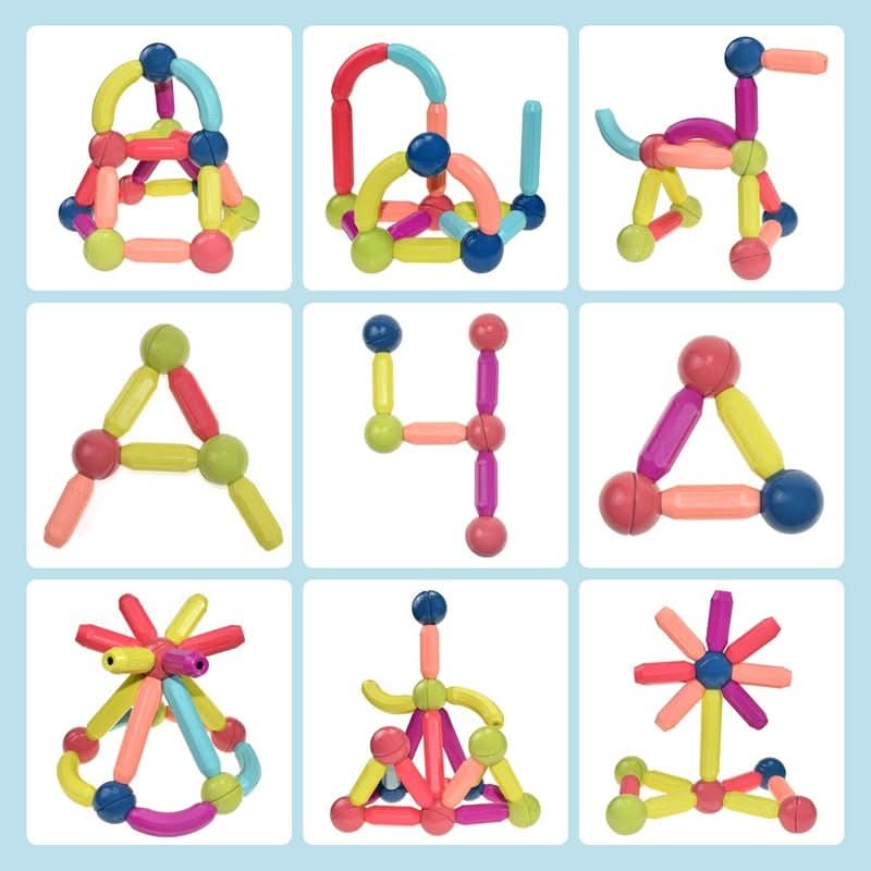 Magnetic Rods Building Set, Magnetic Sticks 36 to 108 Pieces, Magnetic Toys, Construction Toys, Toys for 2 Year Olds_05