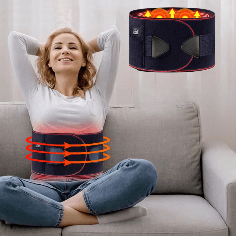 Heated Lower Back Support Belt, Back Heating Pad with 3 Heat Settings