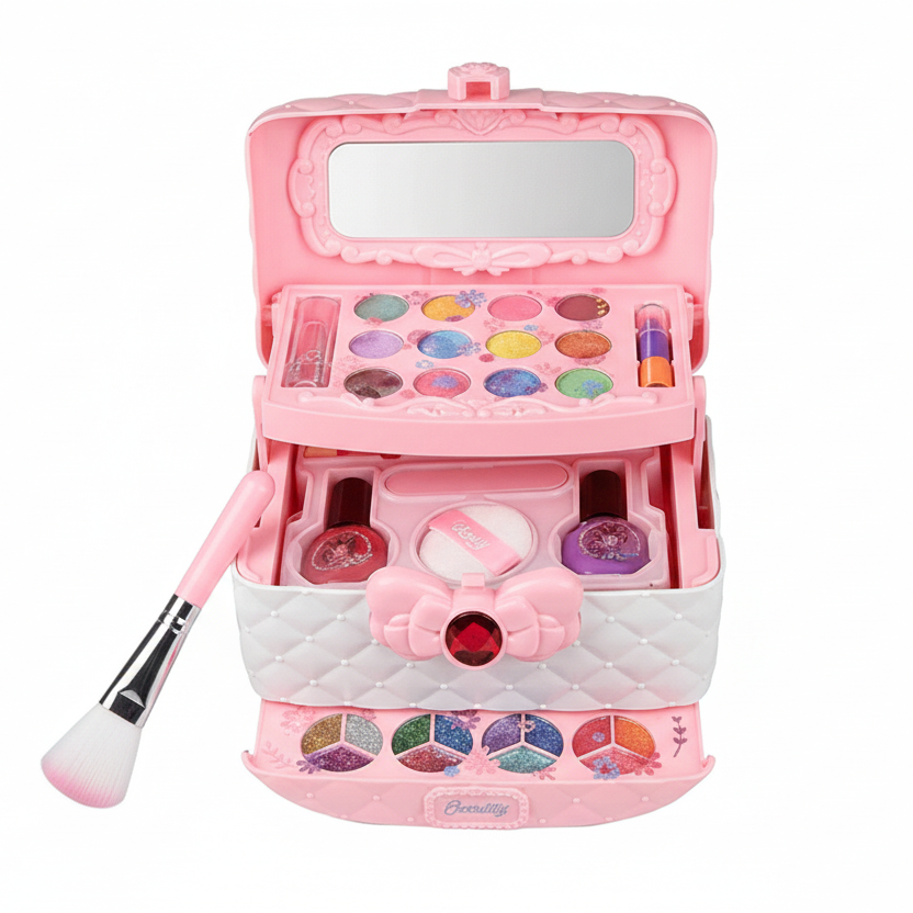 Toy Makeup Set, Washable Make Up Kit for Children with Carry Bag, Pretend Play Makeup and Role Play Toys_08