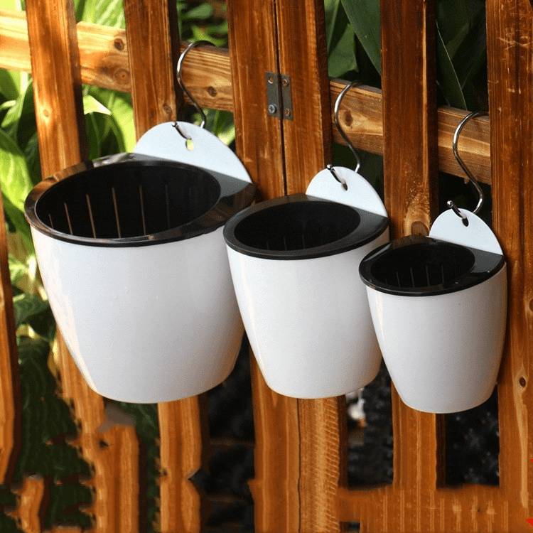 Self Watering Plant Pots, Wall Mounted Flower Pot with Bracket, Vertical Wall Planter for Indoor and Outdoor Plants_14