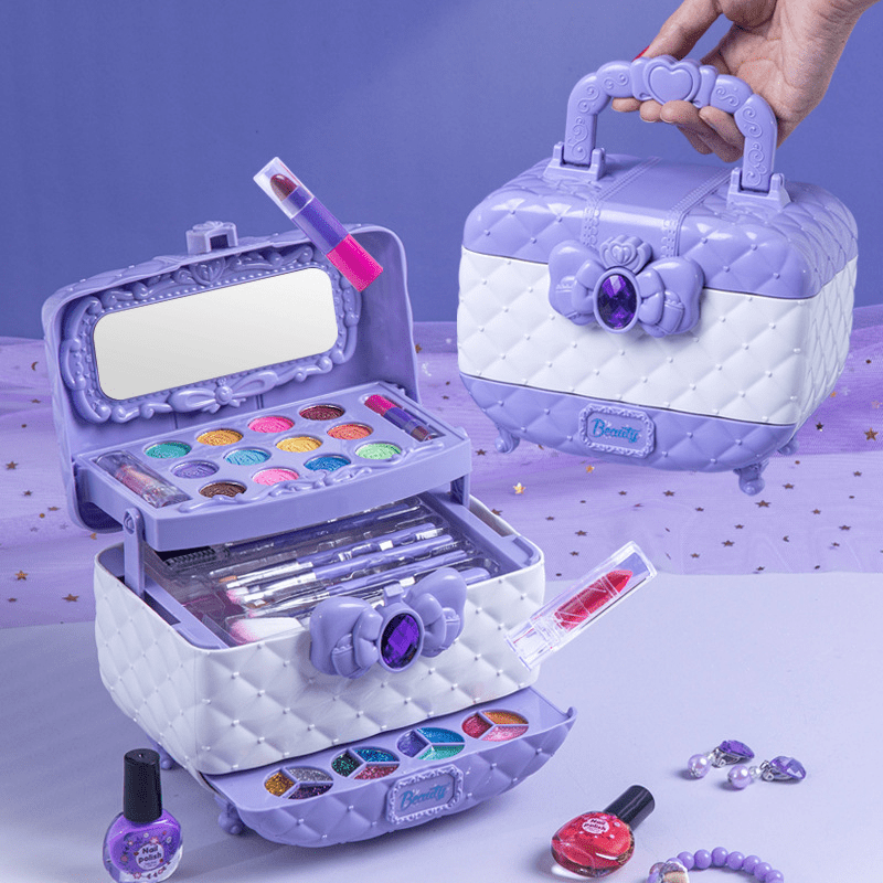 Toy Makeup Set, Washable Make Up Kit for Children with Carry Bag, Pretend Play Makeup and Role Play Toys_03