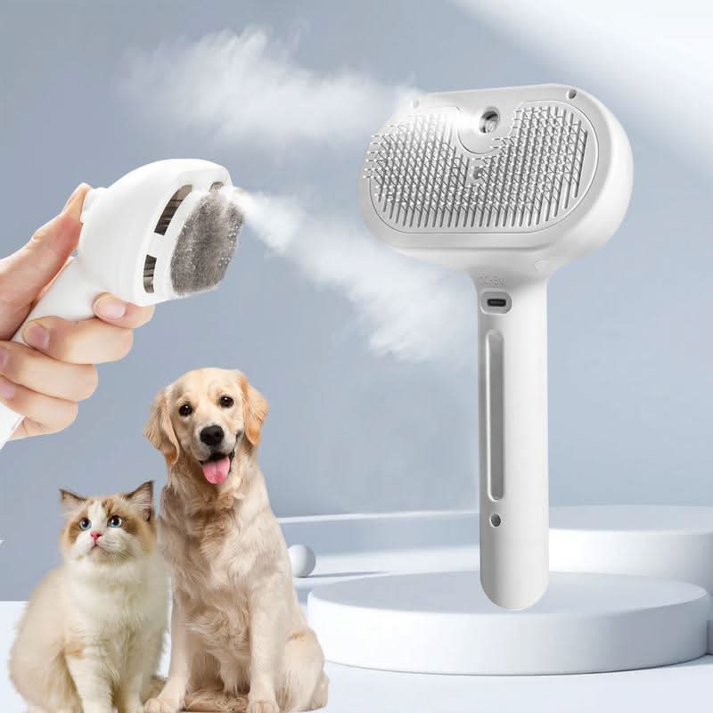 Slicker Brush for Dogs and Cats, Self Cleaning Dog Brush with Massage Effect, Rechargeable Cat Brush for Pet Grooming