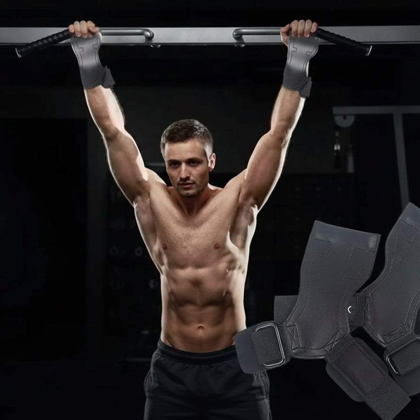 Weight Lifting Hooks with Padded Wrist Wraps, Gym Grips with Steel Hooks and Velcro – image 4