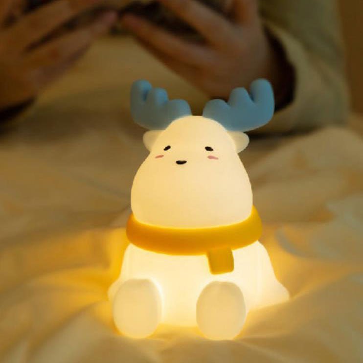 Reindeer Table Lamp with Integrated LED Light, Christmas Decorations for Table, Light Up Reindeer for Living Room_04
