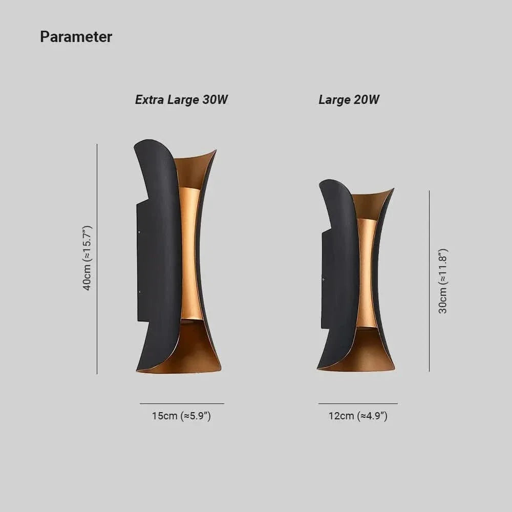 Outdoor Wall Light, Curved LED Garden Light IP65, Hallway Light for Indoor and Outdoor Use_19