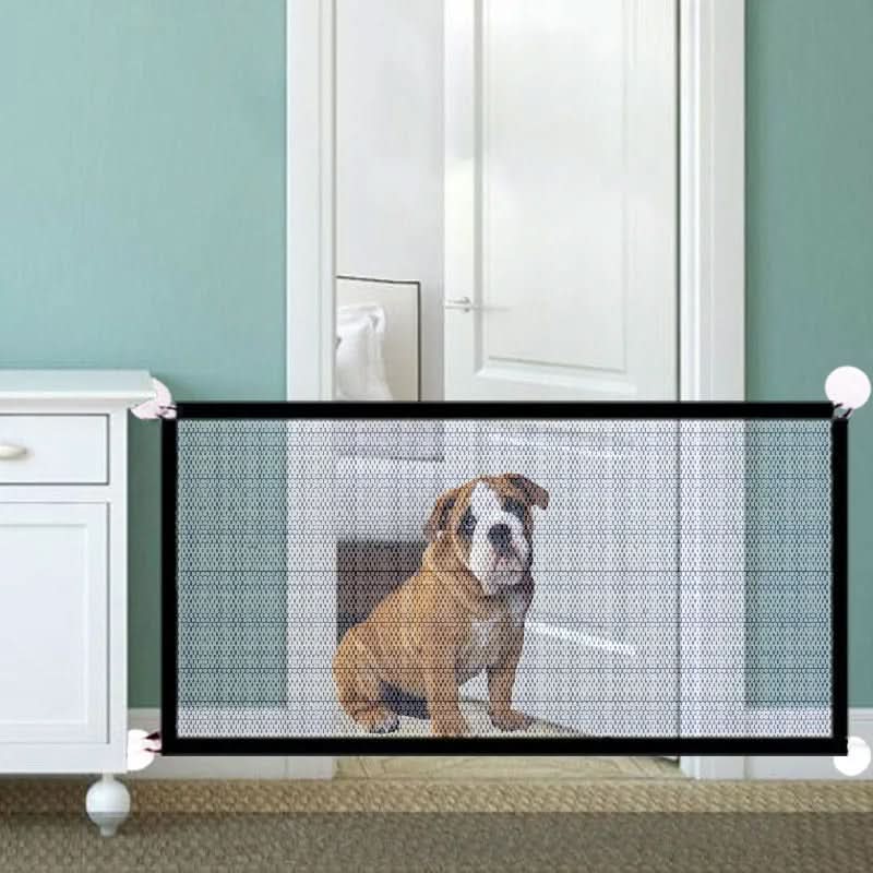 Retractable Baby Gate, Stair Gate No Drill, Doorway Dog Gate for Hallway and Stairs, Mesh Pet Barrier_00