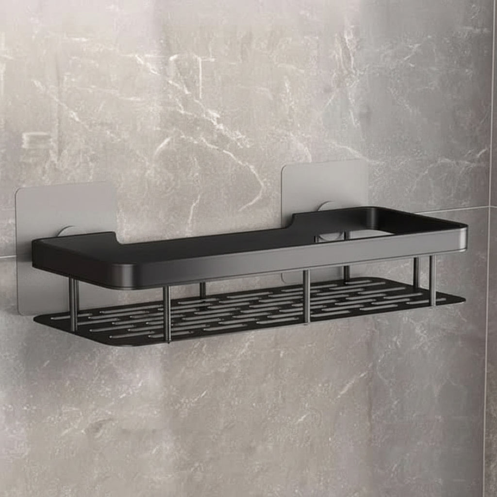 Bathroom Wall Shelf, No Drill Bathroom Shelves, Self Adhesive Stainless Steel Shelf for Shampoo and Soap_12