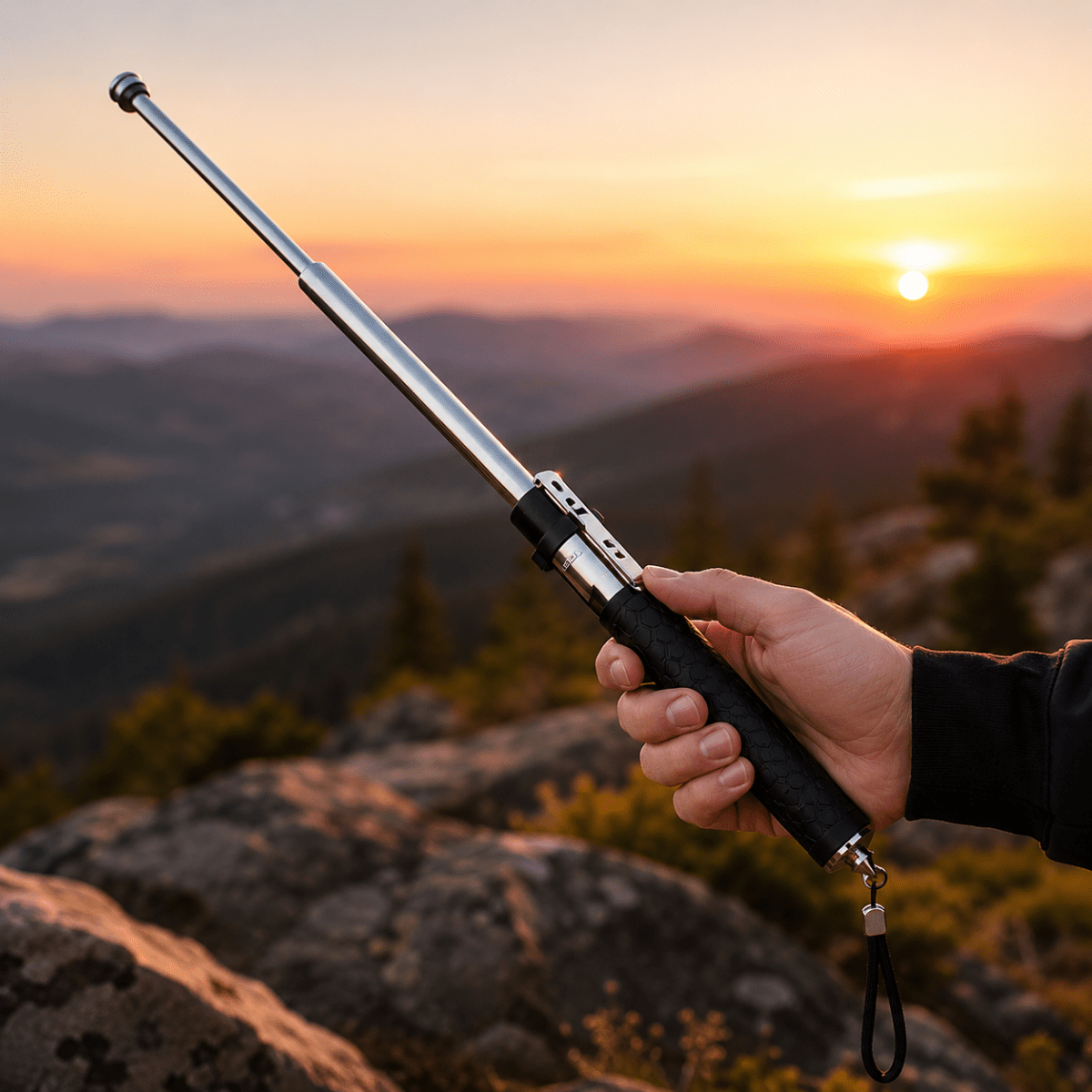 Walking Stick, Folding Walking Stick with Anti Slip Grip, Foldable Trekking Pole for Hiking and Travel_01