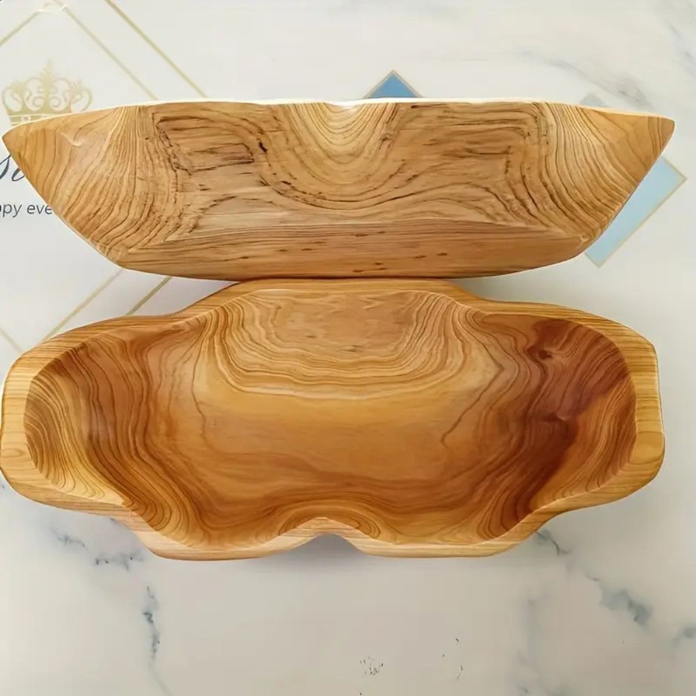 Decorative Wooden Tray, Coffee Table Tray with Arched Design – image 5
