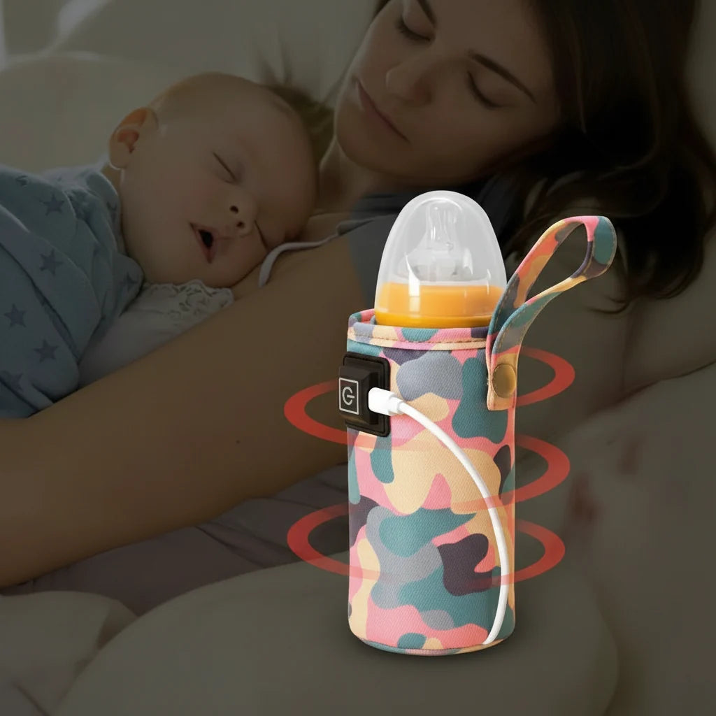 Portable Bottle Warmer with USB, Baby Bottle Warmer for Travel, Milk Warmer with LED Indicator, Baby Essentials_02