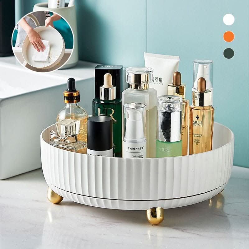 Desk Organiser 360 Rotating, Lazy Susan Turntable, Bathroom Storage, Kitchen Cupboard Organiser for Pantry Storage