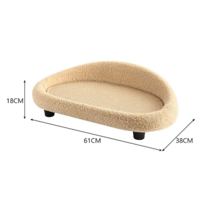 Cat Cave Bed with Sisal Scratching Surface, Cosy Cat Bed with Washable Cushion, Cat Scratcher Bed_02