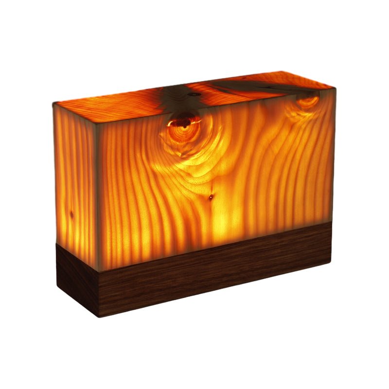 Small Table Lamp, LED Table Lamp with Wood Grain Finish, Modern Bedside Lamp for Home Office and Shelf_11