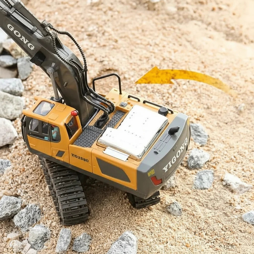 RC Excavator 2.4 GHz, Remote Controlled Excavator with Movable Arm, Toy Digger, RC Digger for Indoor and Outdoor_02
