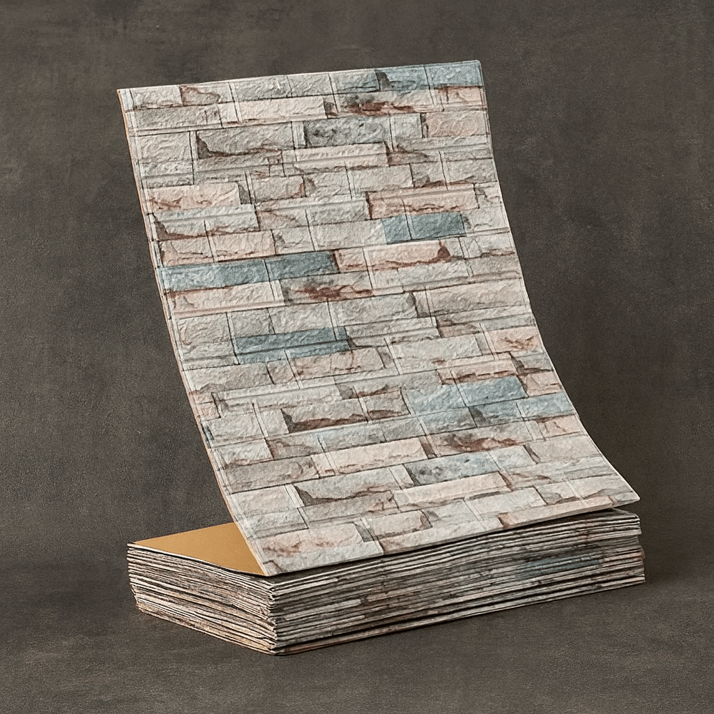 3D Wall Panels Self Adhesive, Waterproof Bathroom Wall Panels, Brick Effect PVC Wall Panels for Kitchen and Living Room