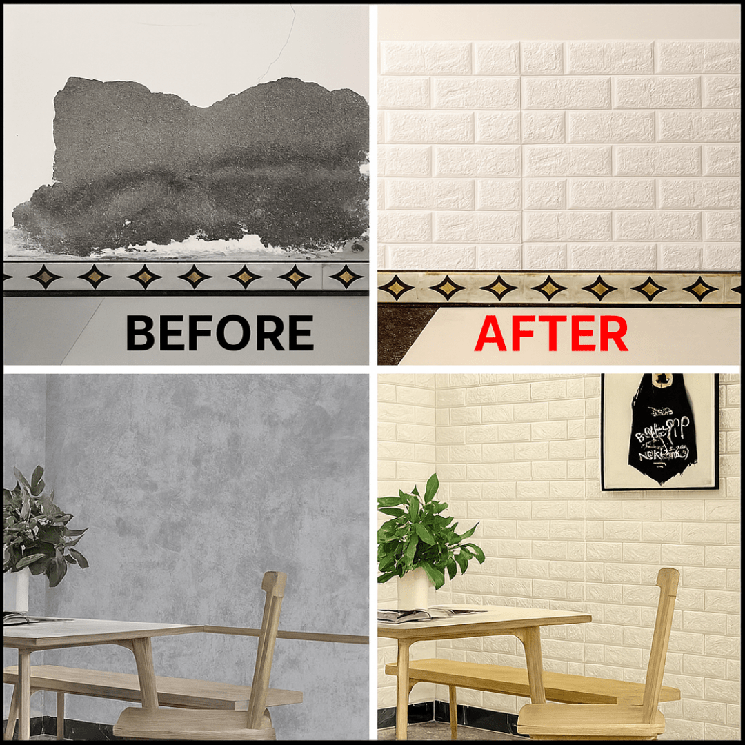 3D Wall Panels Self Adhesive, Waterproof Bathroom Wall Panels, Brick Effect PVC Wall Panels for Kitchen and Living Room_18