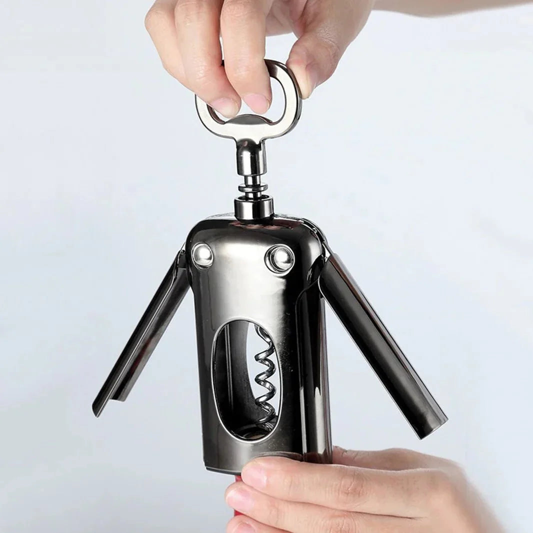 Corkscrew Wine Bottle Opener, Winged Corkscrew in Stainless Steel, Wine Opener for Natural and Synthetic Corks_07