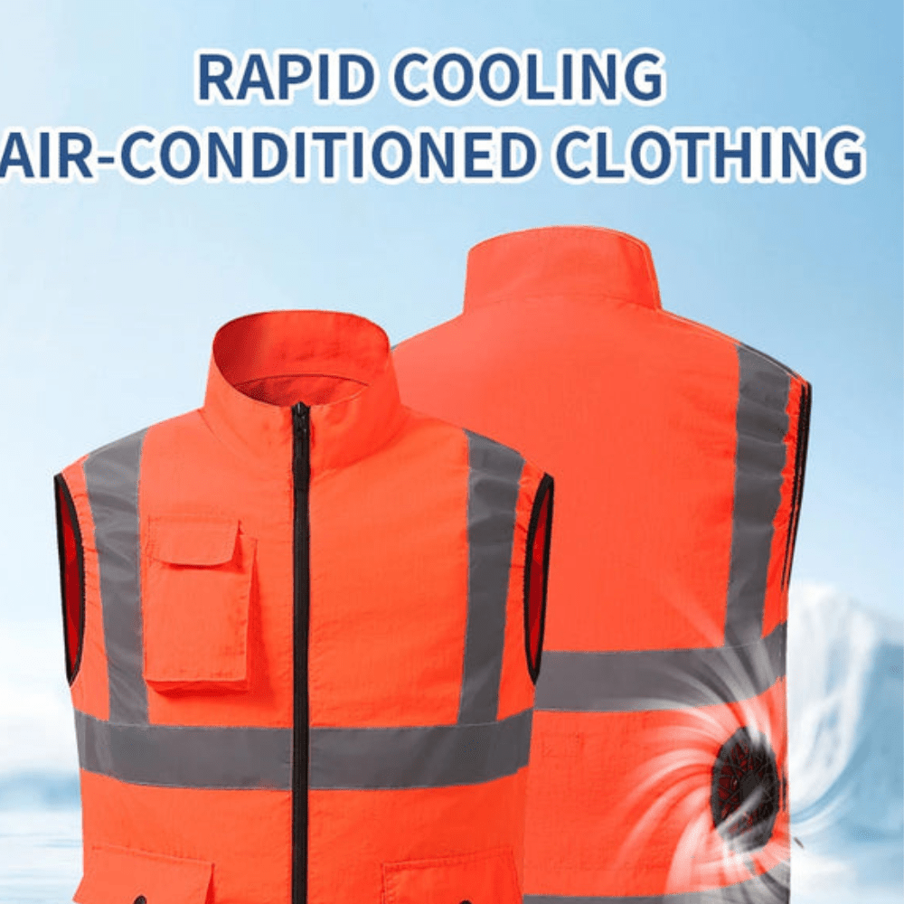 Cooling Vest with Fan System for Work, Wearable Fan Cooling Waistcoat for Outdoor Work and Gardening, Summer Workwear_06
