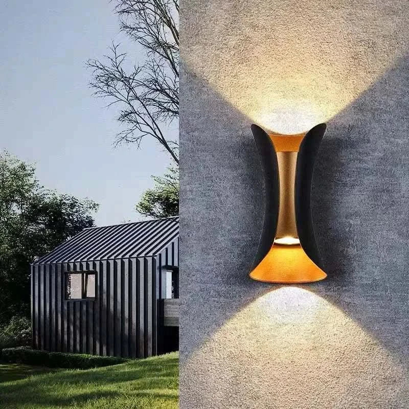 Outdoor Wall Light, Curved LED Garden Light IP65, Hallway Light for Indoor and Outdoor Use_05