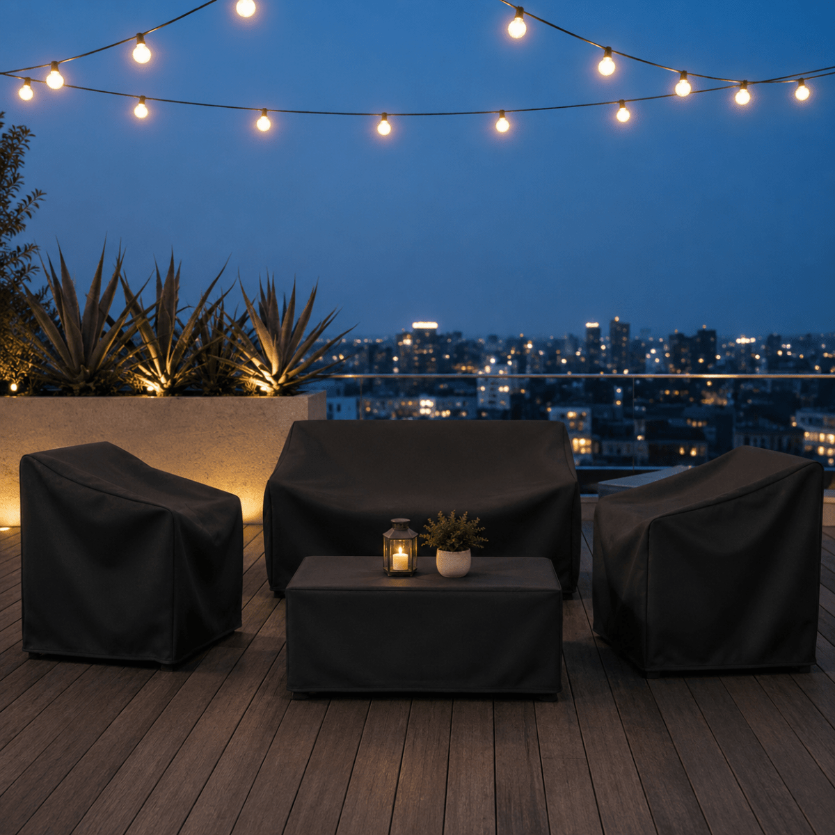 Garden Furniture Covers, Patio Furniture Cover for Table and Chairs, Water Repellent Balcony Furniture Cover_01