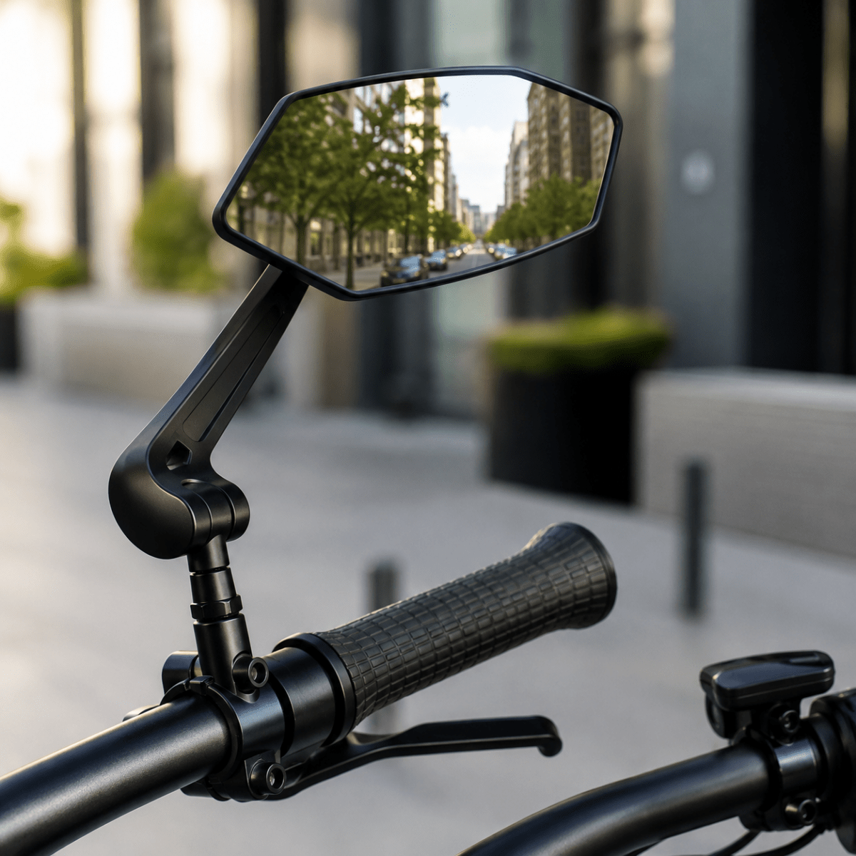 Bike Mirrors, Adjustable Bicycle Rearview Mirror with Wide Angle Glass Lens