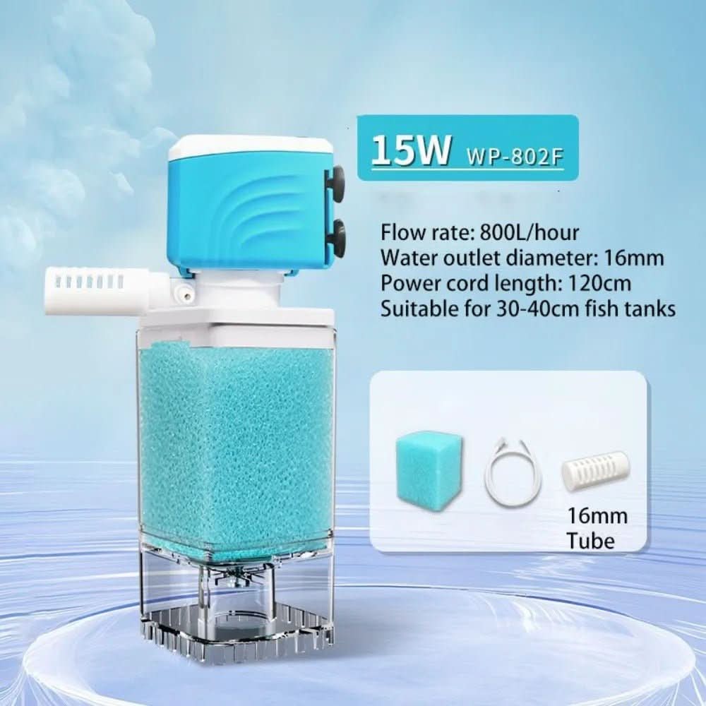 Fish Tank Filter, 5 in 1 Aquarium Filter for Crystal Clear Water, Internal Aquarium Pump and Filter with Adjustable Flow_08
