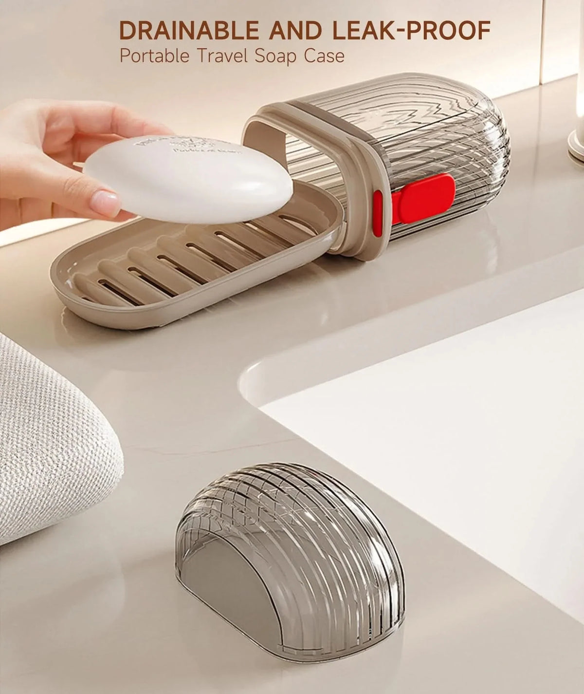 Travel Soap Holder with Drainage Tray, Soap Dish with Drainage, Soap Box for Travel Toiletries and Travel Essentials_07
