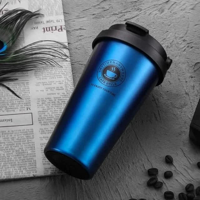Travel Mug 500 ml, Insulated Travel Coffee Mug with Sliding Lid, Double Walled Stainless Steel Reusable Coffee Cup_09